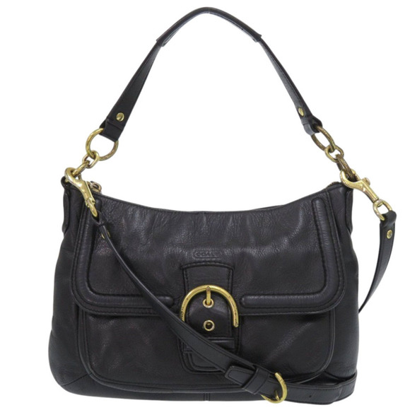 F24687 Leather Black 2-Way Shoulder Bag 0539,All Products : American Fashion Style Bags On Sale